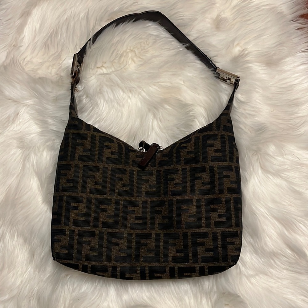 Vintage Fendi Zucca Shoulder Bag
